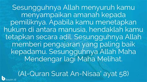 Al Quran Surat An Nisaa Ayat 58