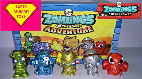 Zomlings In The Town Adventure Collector Tin Opening Toy Review With