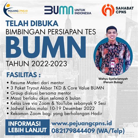 Bimbingan Online Persiapan Tes Bumn Tahun 2022 Pejuangcpnsid