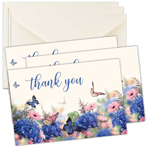 50 Floral Funeral Sympathy Bereavement Thank You Cards With Envelopes