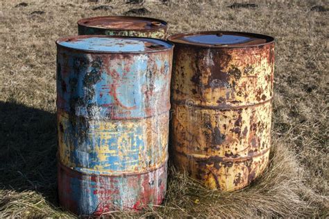 Old Rusty Fuel Barrel Stock Photo Image Of Petrol Barrel 33191060