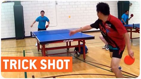 Amazing Ping Pong Trick Shot Behind The Back Youtube