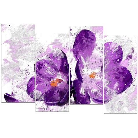 Design Art Blooming Purple Flower Canvas Art Print 104 Liked On