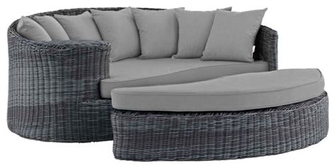 Modway summon outdoor patio daybed with canopy and sunbrella cushions in canvas gray amazon $ 2422.00. Summon Outdoor Patio Sunbrella Daybed by Modway - Tropical ...