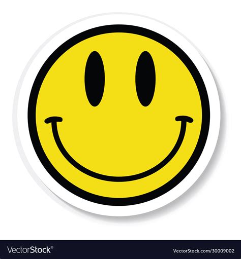 Sticker Vinyl Smiley Face Royalty Free Vector Image