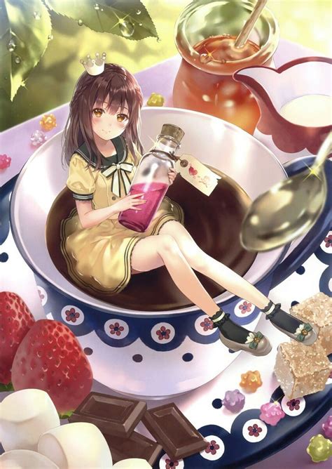 Sweet Tea I Love Anime Kawaii Art Kawaii Anime Girl Anime Art Girl