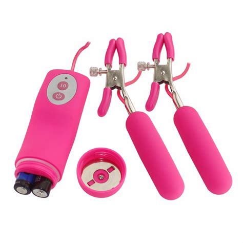 Nipple Clamps With Vibrating Stimulator For Female Bdsm Buy Electro Nipple Clamps Nipple Toys