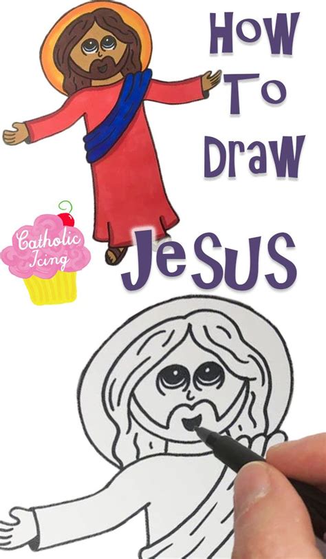 How To Draw Jesus Easy Step By Step For Kids Bible Crafts For Kids