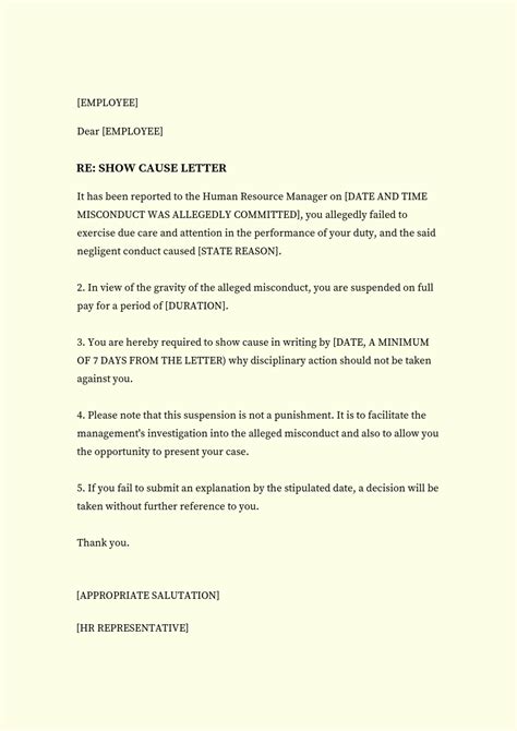 Use the below default explanation letter example to explain the reasons for the default and what steps you have taken to rectify the situation. HR's Guide to Show Cause Letters