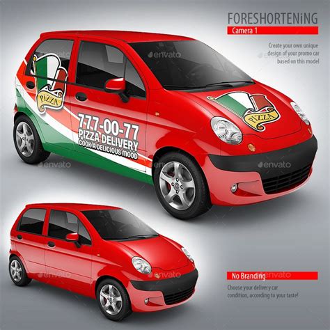 Discover 11 pizza box mockup designs on dribbble. Pizza Delivery Promo Car Mock-up | Pizza delivery, Car, Pizza