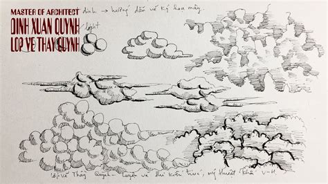 How To Draw Clouds Sketch Pen And Ink Drawing Tutorials Youtube