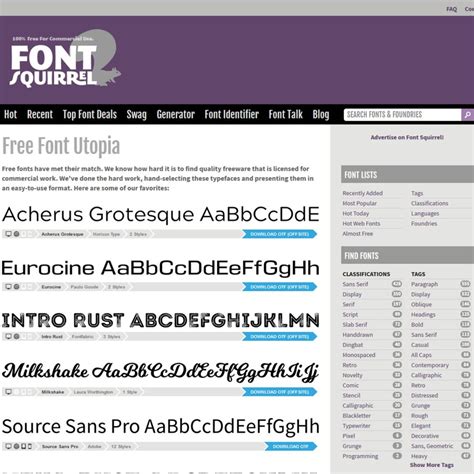 Font Squirrel My Creative Toolkit