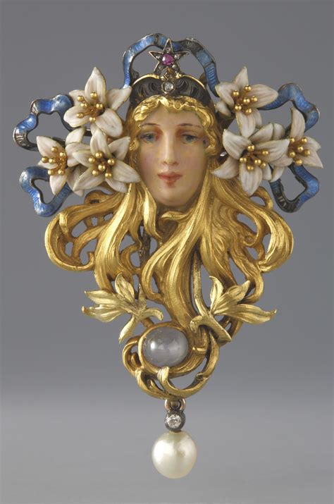 An Art Nouveau Sarah Bernhardt Brooch By Georges Fouquet Paris Circa