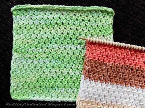 Another 2 weeks skeining the wool; Discloth #9: Purl-Twist - Knitting Unlimited