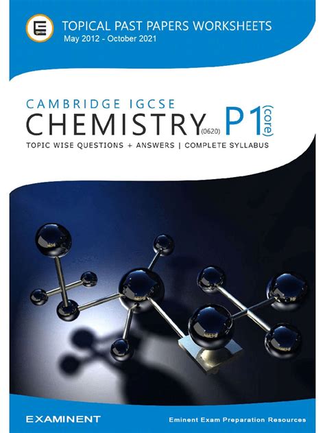 Past Paper Topic Questions Igcse Chemistry P Mcq