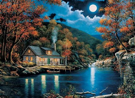 Cabin By The Lake Cabin Side Country Lake Hd Wallpaper Peakpx