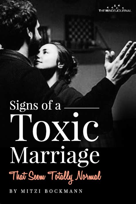 signs of a toxic marriage that seem normal but are not