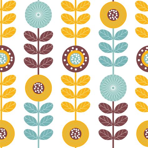 Clipart Seamless Colorful Floral Pattern Background