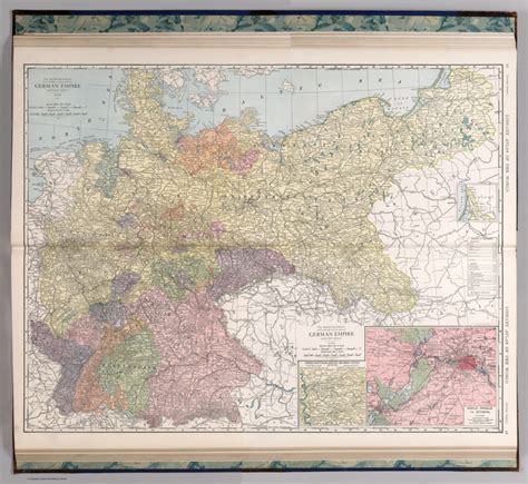 Composite Map Of German Empire Eastern And Western Sheets Inset