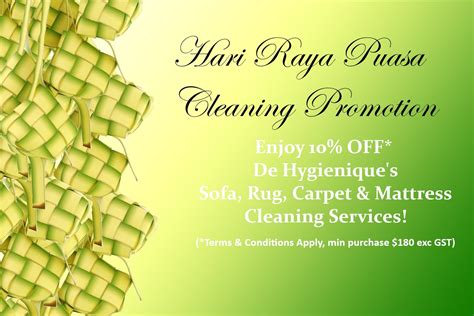 Lovely idul fitri background with flat design. Hari Raya Puasa "Spring Cleaning" Promotion - De Hygienique