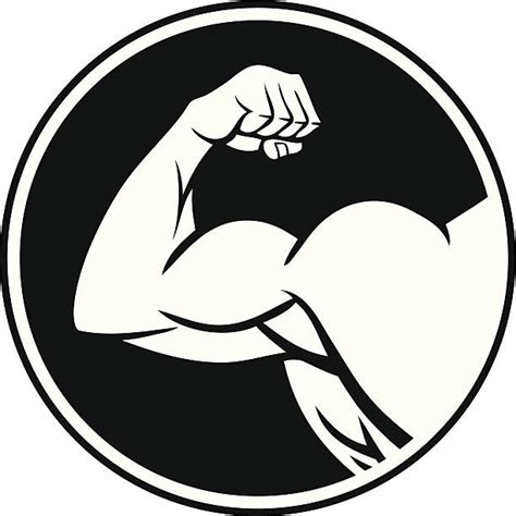 Flexing Muscles Illustrations Royalty Free Vector