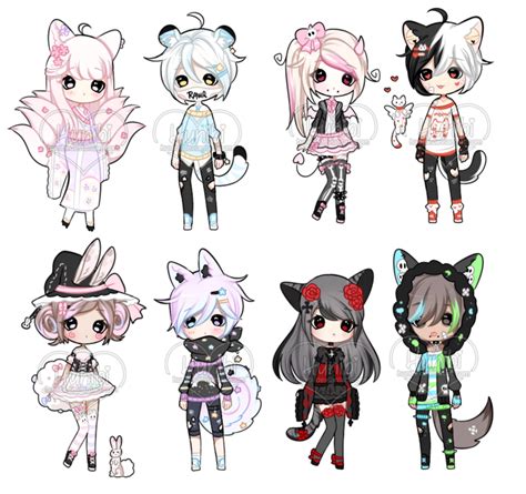 Chibi Mix Adopts Open 58 By Hunibi Chibi Drawings Character