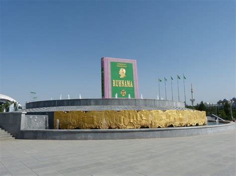 Turkmenistan Neutrality Giant Ruhnama Monuments Travel2Unlimited