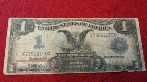 1899 One Dollar 1 Silver Certificate Black Eagle Lincoln Grant Circulated