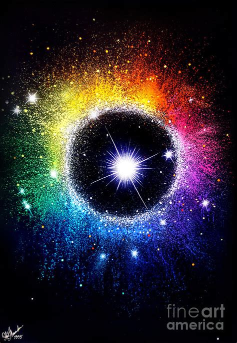 Rainbow Circle Galaxy Beautiful Universe Painting By Sofia Goldberg