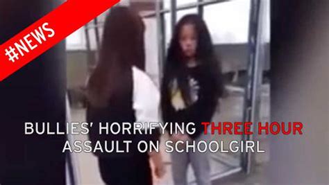 shocking footage shows schoolgirl enduring three hour rooftop attack by gang of teenage bullies