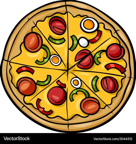 Italian Pizza Cartoon Royalty Free Vector Image
