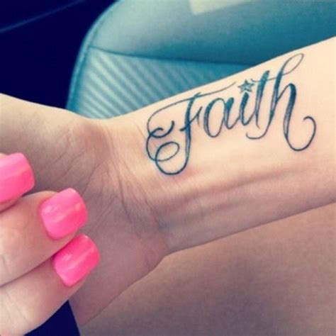 Faith Tattoos On Wrist For Girls