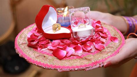 Handmade Engagement Ring Plate For Indianpakistani Wedding Ceremony