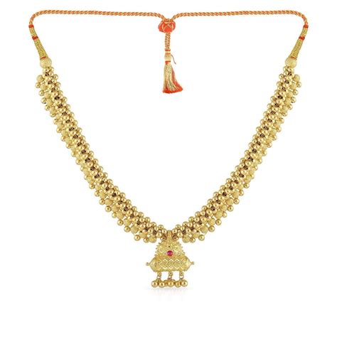 Gold rates per gram 24,22,18,14,10,6 carat; Malabar Gold and Diamonds 22KT Yellow Gold Necklace for ...