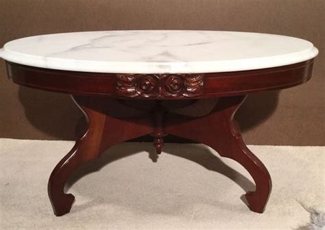 Antique Oval Marble Top Coffee Table Finding Leather Coffee Tables