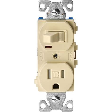 Eaton Ivory 15 Amp Duplex Tamper Resistant Switch Outlet Residential