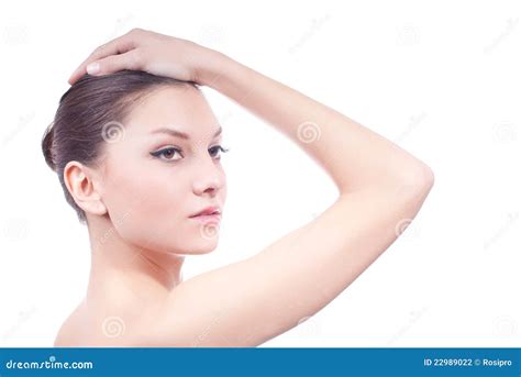 Beautiful Woman Naked Shoulders On White Stock Photo Image Of Clear Body