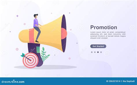 Business Promotion Illustration Concept With Character Flat Design