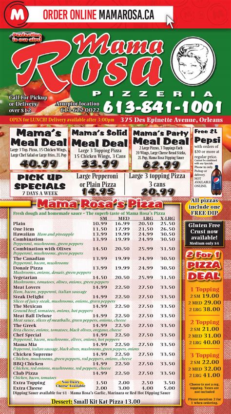 Mama Rosa 375 Des Epinette Ave Order Online