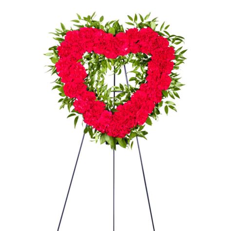 Carnation Heart Wreath Flower Delivery Decatur Ga Fairview Flower Shop