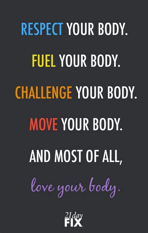 Respect Your Body Enough To Give It The Love It Deserves Fitspo