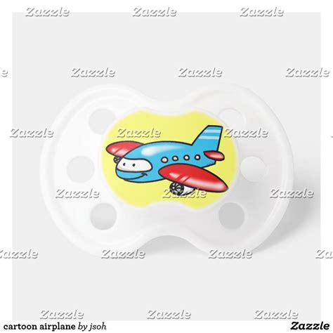Cartoon Airplane Pacifier Zazzle Cartoon Airplane Airplane Baby