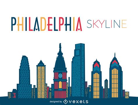 Philadelphia Skyline Silhouette Vector Download