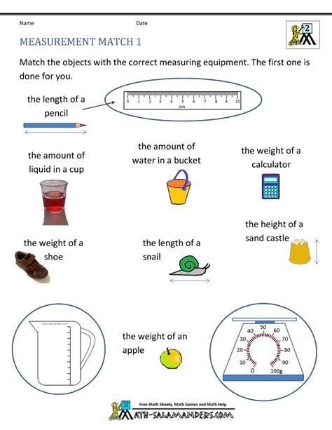 Measurement 2nd Grade Worksheet