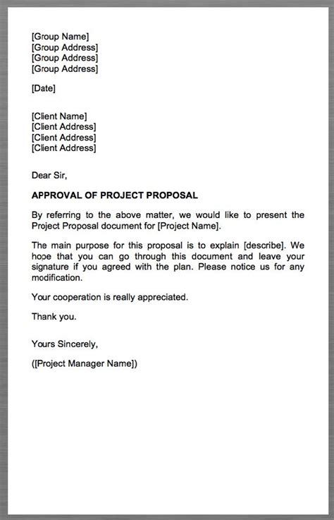 And while it may be easier, it comes with its own problems. Project Proposal Cover Letter Group Name [Group Address ...