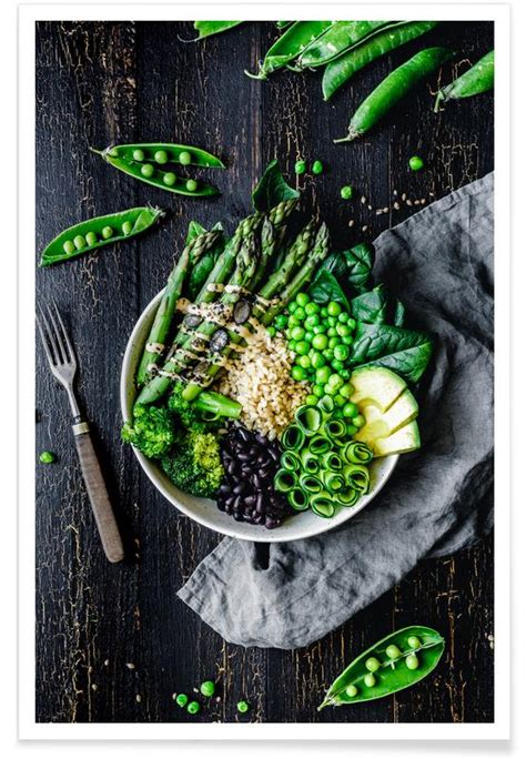 Bowl Filled With Green Vegetables Poster JUNIQE