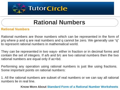 Rational Numbers By Tutorcircle Team Issuu