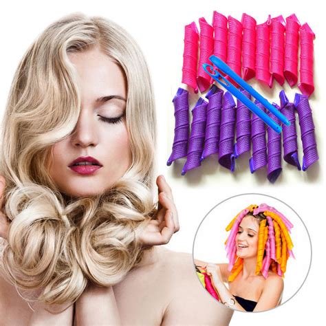 To roll them vertically, hold a section of your hair straight out from your head at a 90 degree angle. Magic Long Hair Curlers Curl Formers Leverage Rollers ...