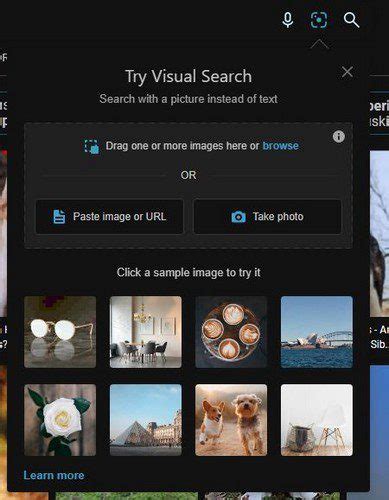 Microsoft Edge How To Turn On Off Visual Search Technipages