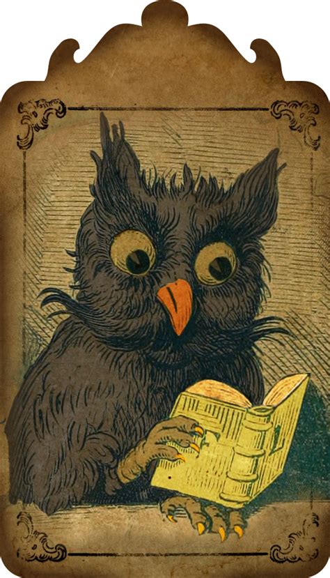 Vintage Owl Digital Hang Tag | Call Me Victorian